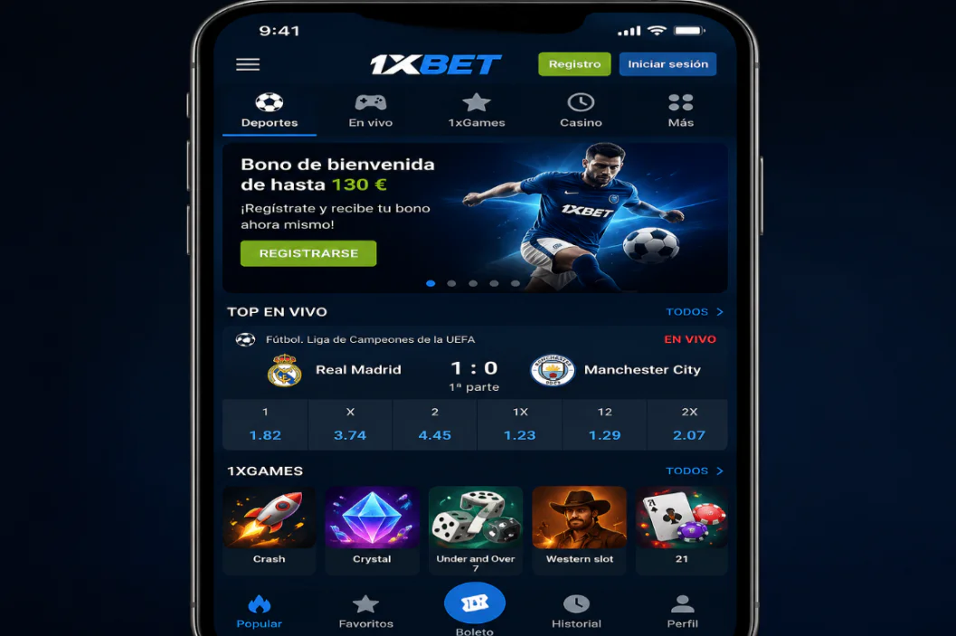 La aplicación móvil 1xBet