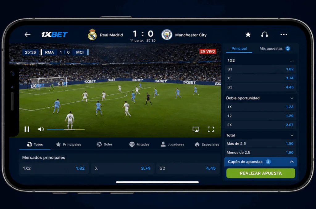 Funciones clave de la aplicación móvil 1xBet