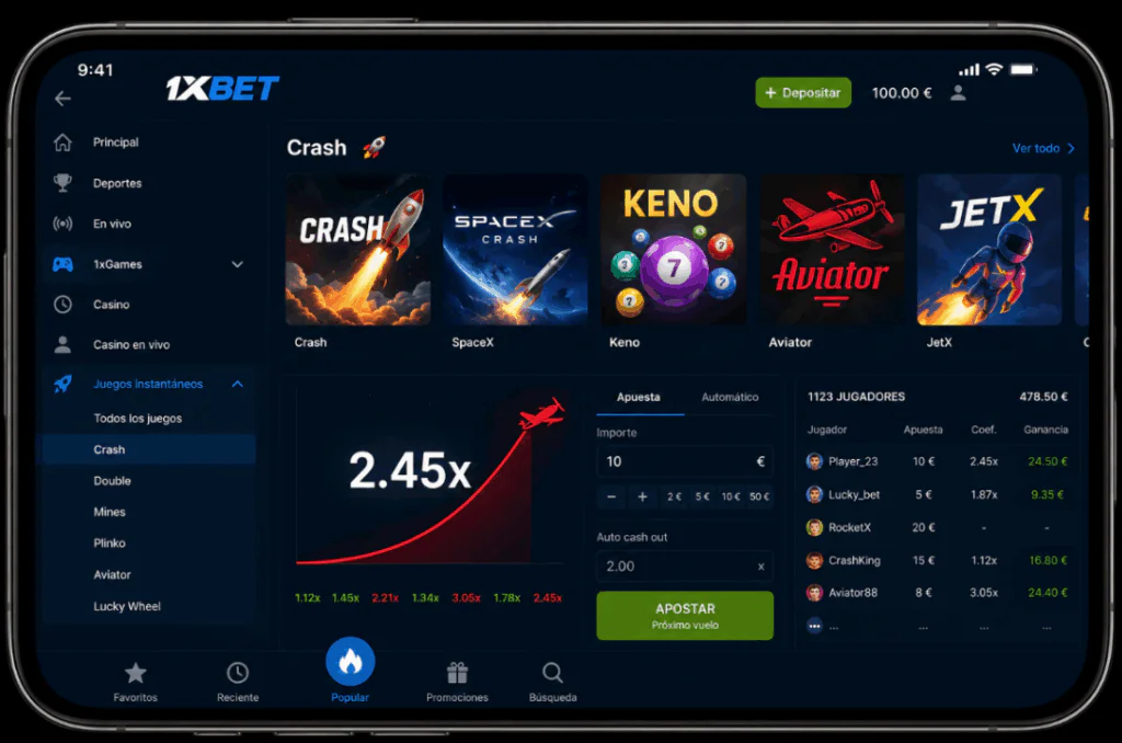 Casino móvil 1xBet