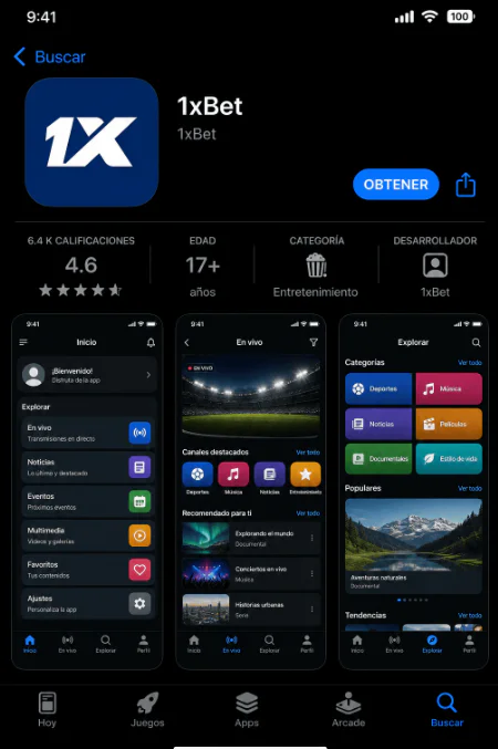 1xBet App Instalación