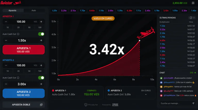 Panel de apuestas y función de retiro automático en Aviator 1xBet - 1xbet-app-ve.com